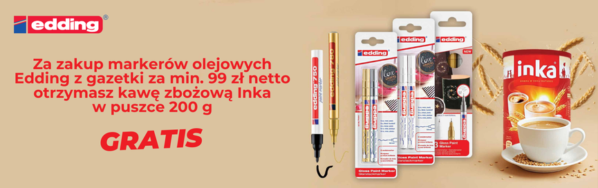 Gazetka promocyjna OSAA 03-04.2025 – markery olejowe Edding w promocyjnych cenach