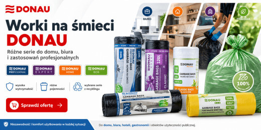 Worki na śmieci DONAU – nowe serie do domu, biura i HoReCa