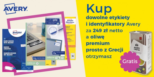 Nowa promocja na etykiety i identyfikatory Avery